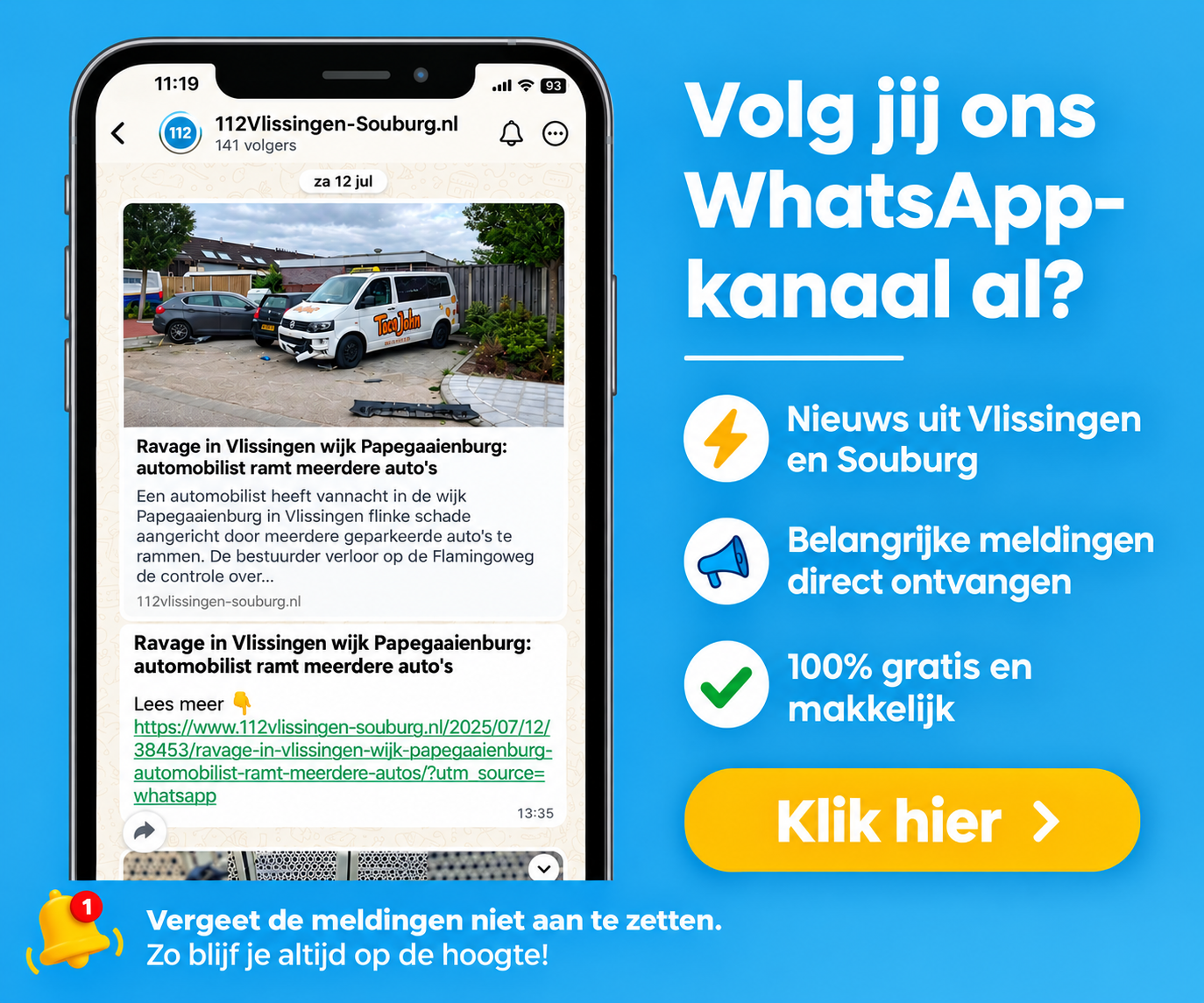 Advertentie WhatsApp-kanaal